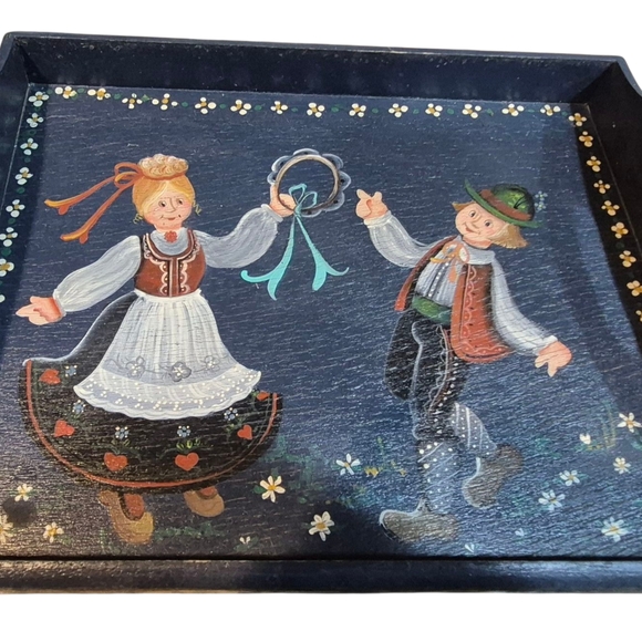 Folk Art Decorative Tray - Picture 1 of 2